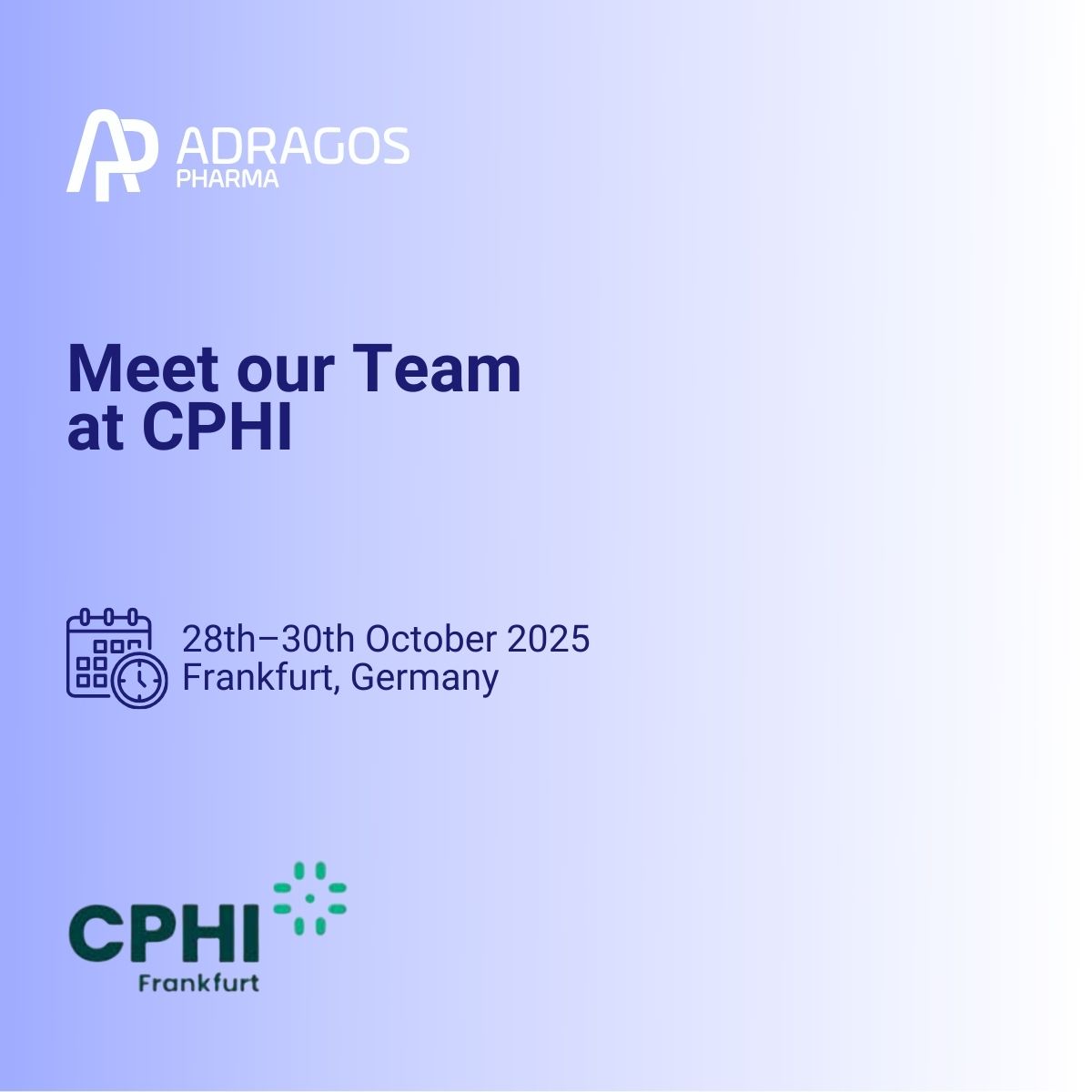 Meet our team at cphi frankfurt